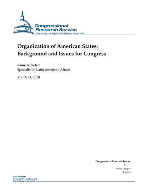 Organization of American States: Background and Issues for 